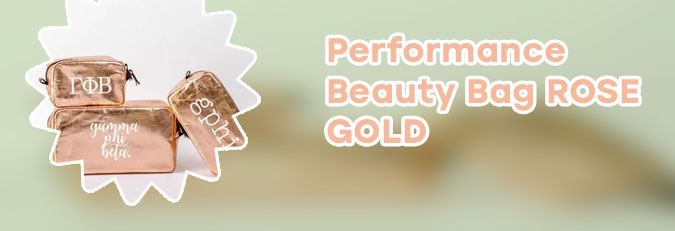 Gold makeup bag