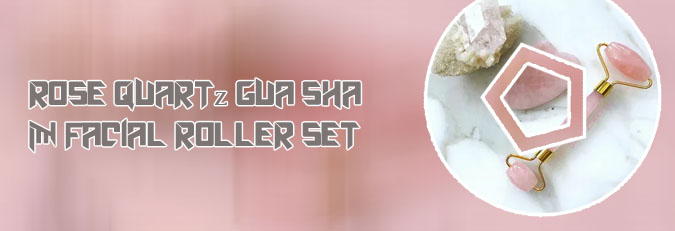 Rose quartz facial stone